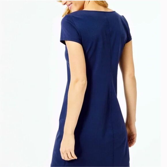 Lilly Pulitzer Brewster T-Shirt Dress Dark Blue 100% Pima cotton XXS - Picture 3 of 10